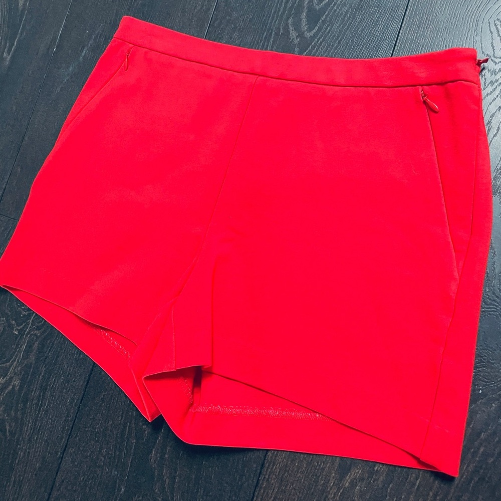 Dalia Collection Red Structured Shorts